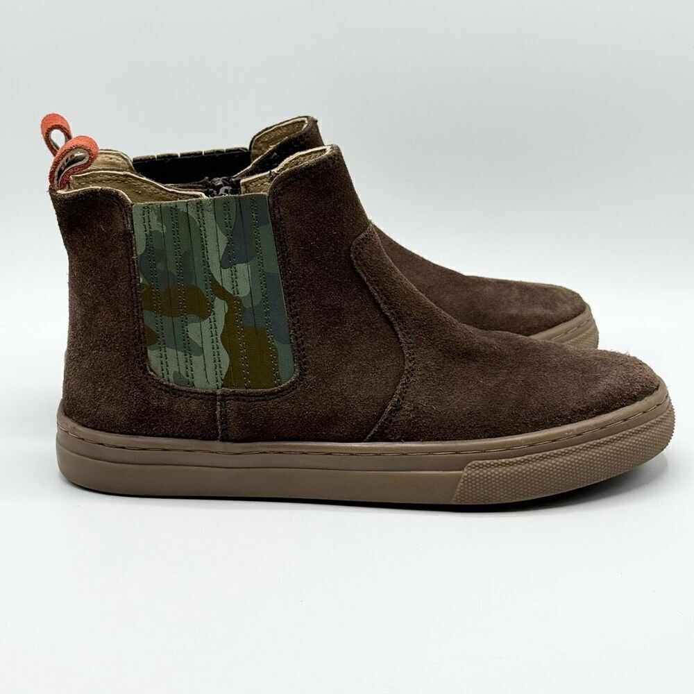 Mini Boden Brown Suede Side Zip Chelsea Boots - Kids EU 37 / US 7